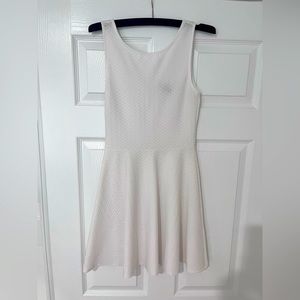 White a-line mini dress